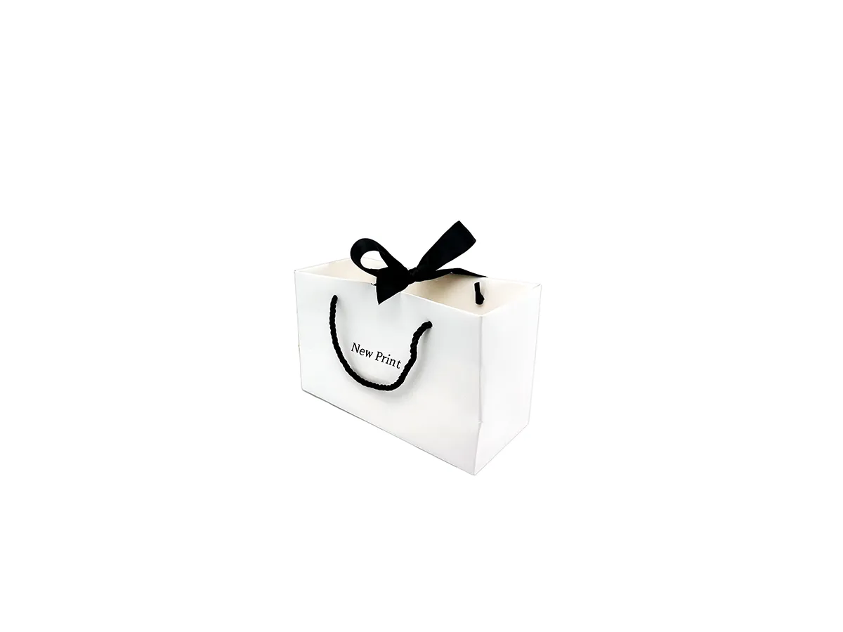 Custom Paper Bag with Ribbon Bow