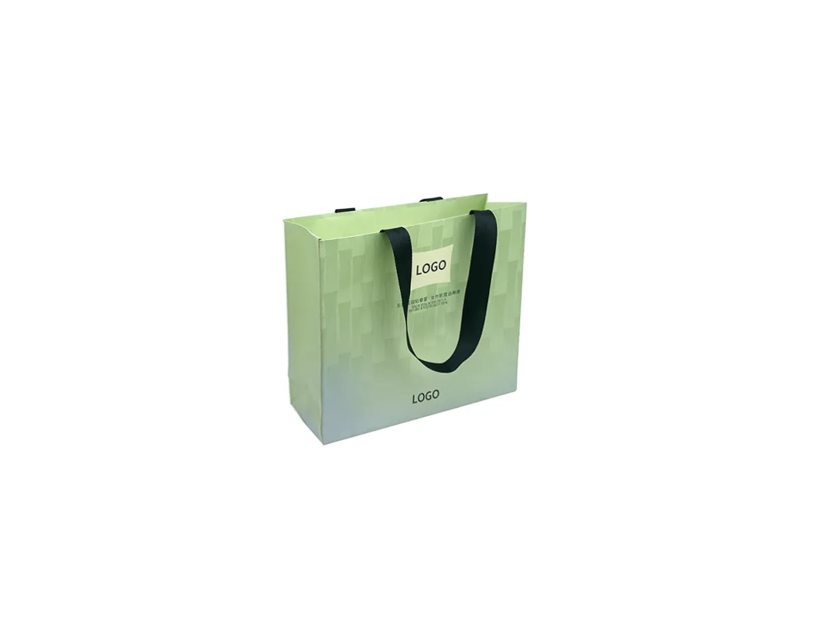 Custom Paper Bag with Wide Ribbon