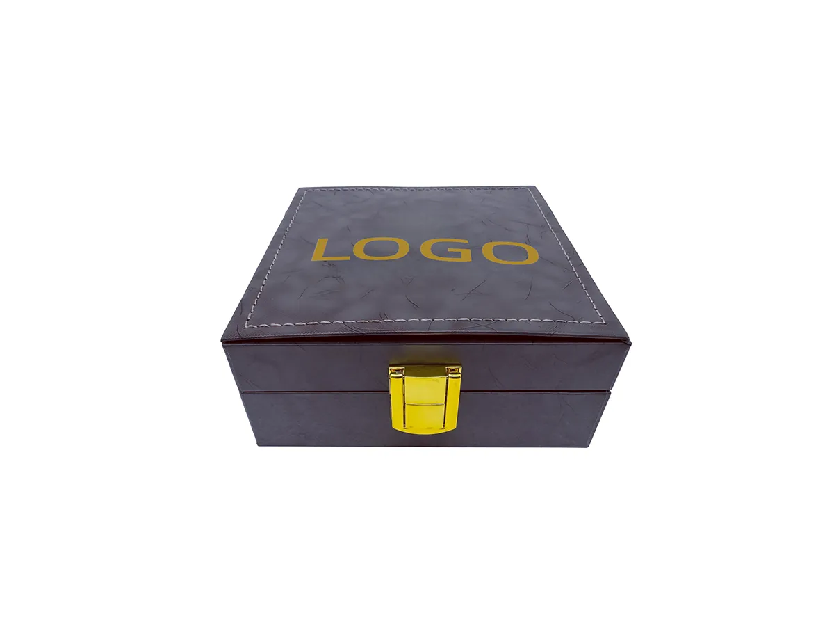 Leather Gift Box with Metal Hinges